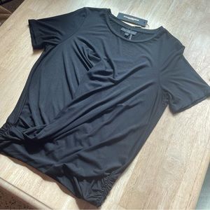 Donna Karan New York Short Sleeve Black Soft Knit Top! NEW